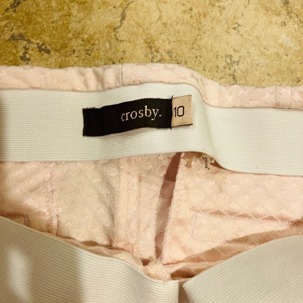 Crosby size 10 pink straight leg pants with stretch waist - Picture 3 of 7